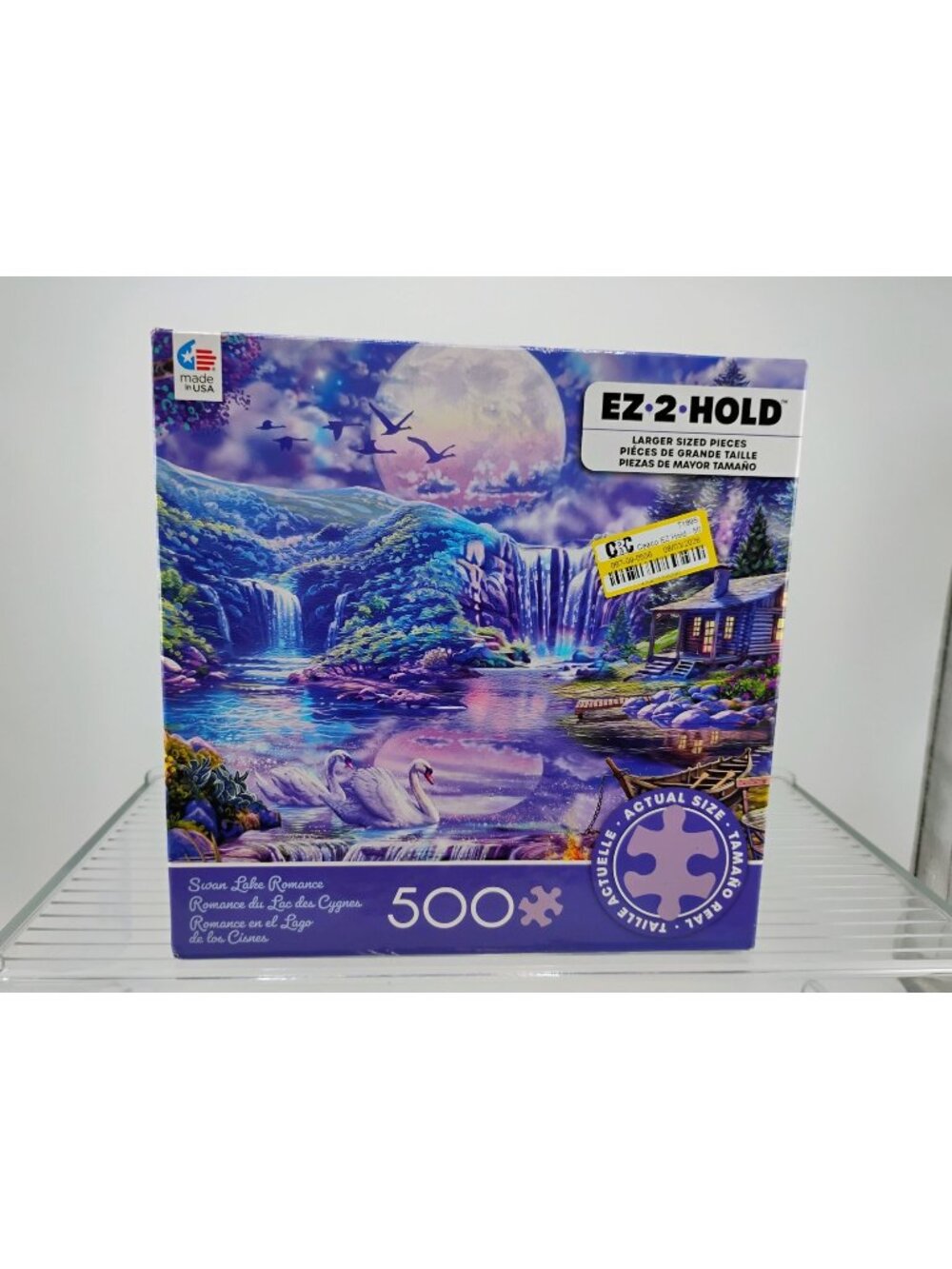 Swan Lake Romance 500-Piece Ceaco EZ Hold Jigsaw Puzzle Set